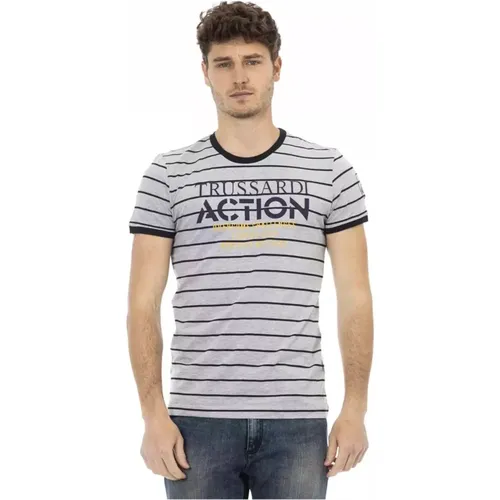 Mens Printed Cotton T-Shirt , male, Sizes: XL, M, L, 2XL - Trussardi - Modalova