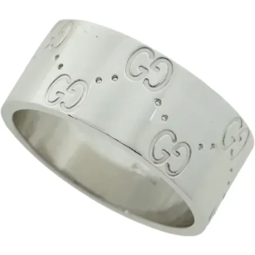 Pre-owned White Gold rings , female, Sizes: ONE SIZE - Gucci Vintage - Modalova