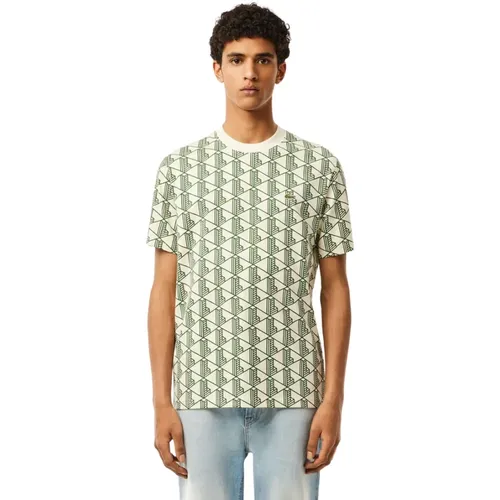 Monogramm T-Shirt , Herren, Größe: M - Lacoste - Modalova