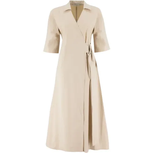 Criss Cross Stretch Cotton Dress , female, Sizes: XS - Antonelli Firenze - Modalova