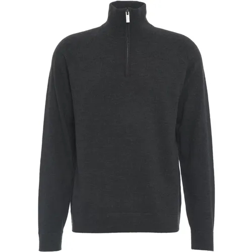 Grey Knitwear Turtleneck Aw24 , male, Sizes: L, M - Paolo Pecora - Modalova