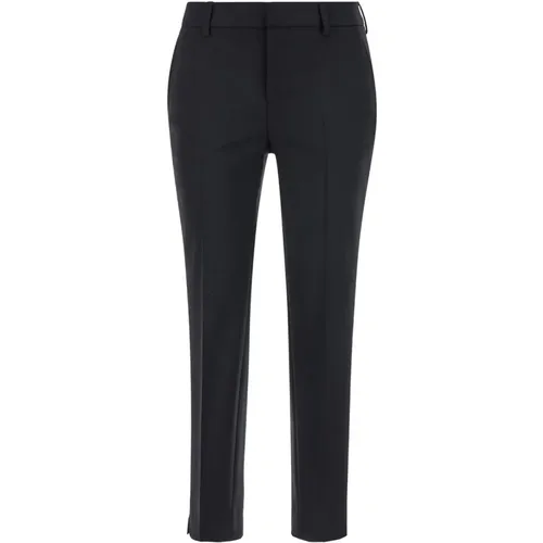 Schwarze Wollhose New York Stil , Damen, Größe: M - PT Torino - Modalova