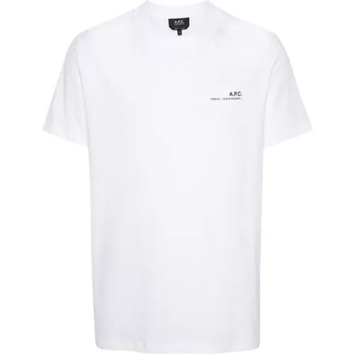 Bio-Baumwolle Logo Print T-Shirt , Herren, Größe: M - A.P.C. - Modalova