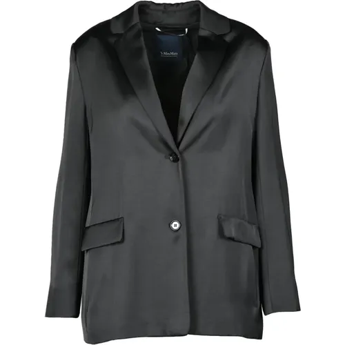 Elegante Jacke aus Viskose Polyester Mix , Damen, Größe: XL - Max Mara - Modalova