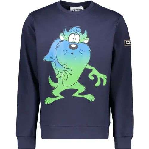 Maxi Print Baumwoll-Sweatshirt , Herren, Größe: XL - Iceberg - Modalova