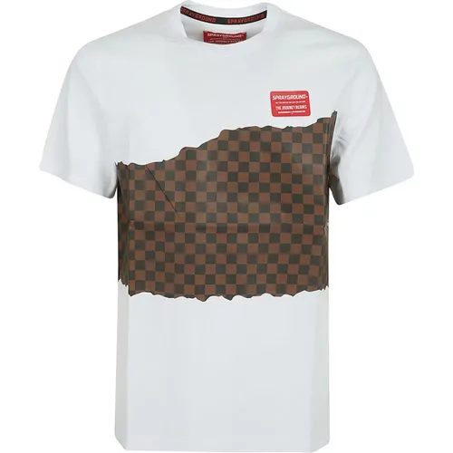 Limited Edition Checkered T-shirt , male, Sizes: XL, L, 2XL - Sprayground - Modalova