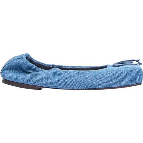 Denim Square Toe Ballerina Flats , Damen, Größe: 37 EU - Jacquemus - Modalova