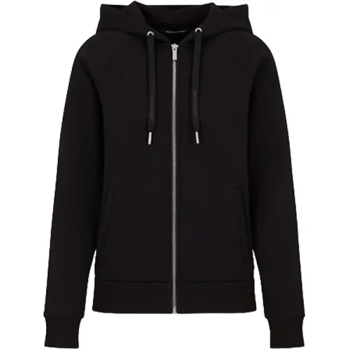 Zip-Up Hooded Sweatshirt Aw24 , female, Sizes: L, S, XS, M - Armani Exchange - Modalova