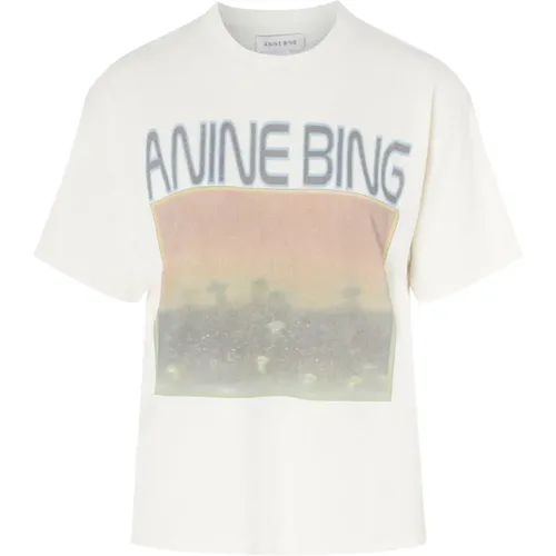 Pilze Off T-Shirt , Damen, Größe: M - Anine Bing - Modalova