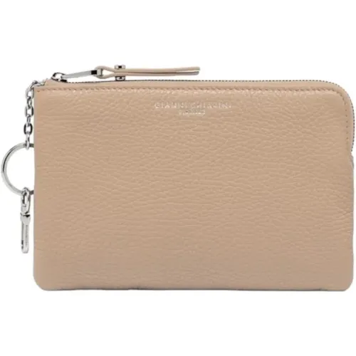 Leather Wallet with Zip Closure , female, Sizes: ONE SIZE - Gianni Chiarini - Modalova