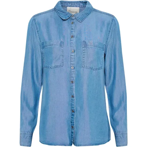 Das Denim Hemd - Hellblau Vintage , Damen, Größe: 3XL - My Essential Wardrobe - Modalova