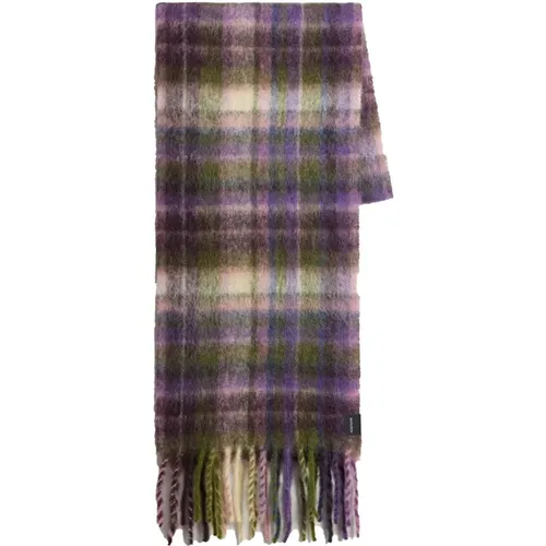 Checked Jacquard Alpaca Scarf , female, Sizes: ONE SIZE - Woolrich - Modalova