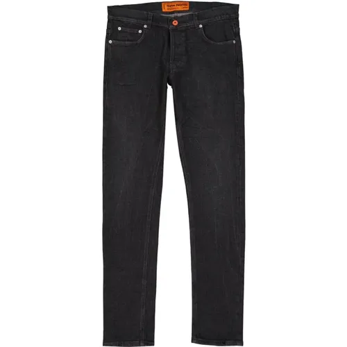 Schwarze Baumwoll-Denim-Slim-Jeans - Heron Preston - Modalova