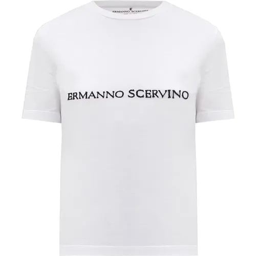T-Shirt , Damen, Größe: S - Ermanno Scervino - Modalova