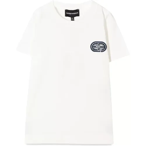 Klassisches Baumwoll-T-Shirt für Jungen - Emporio Armani - Modalova