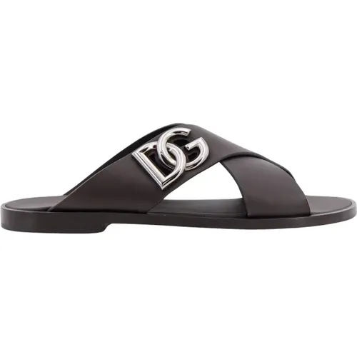 Sandals , male, Sizes: 8 1/3 UK - Dolce & Gabbana - Modalova