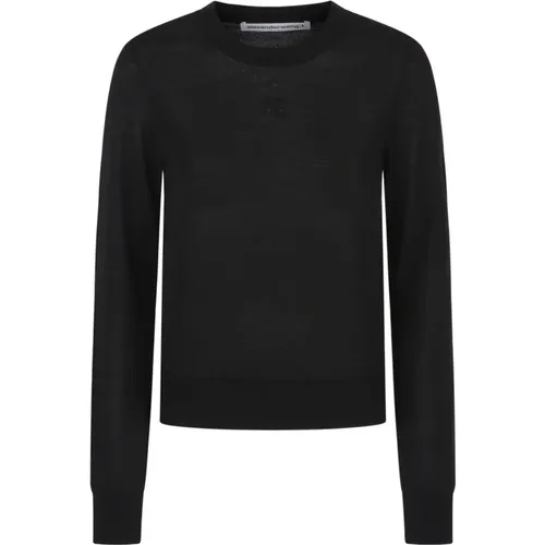 Logo Crew Neck Sweater , female, Sizes: M, L, S - alexander wang - Modalova