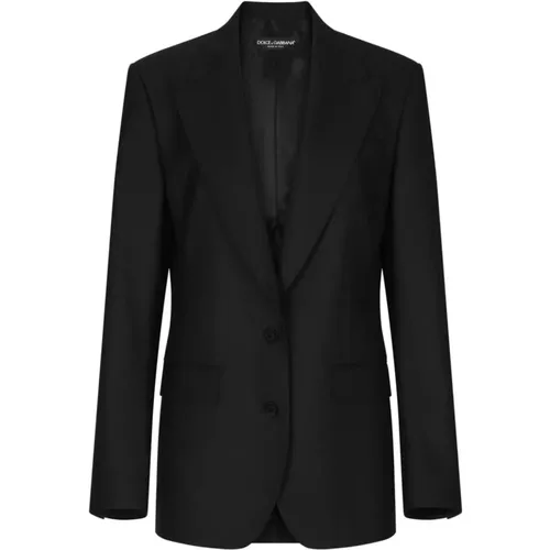 Jackets with Peak Lapels , female, Sizes: XS, S, 2XS - Dolce & Gabbana - Modalova