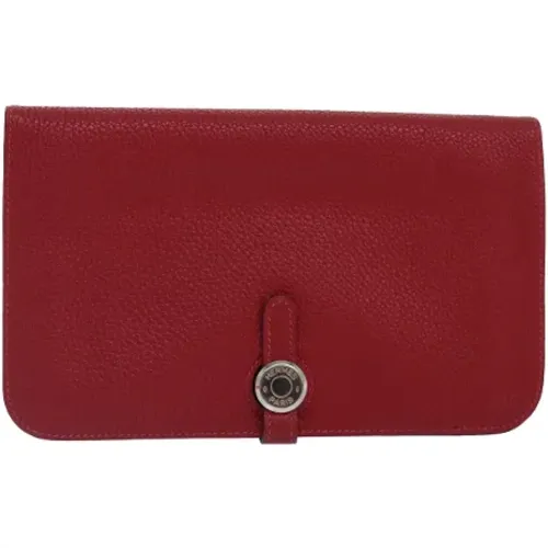 Pre-owned Leather clutches , female, Sizes: ONE SIZE - Hermès Vintage - Modalova