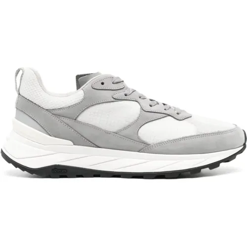 Grey Sneakers Panelled Design Almond Toe , male, Sizes: 7 UK, 6 UK, 9 UK, 10 UK, 8 UK, 11 UK - Woolrich - Modalova