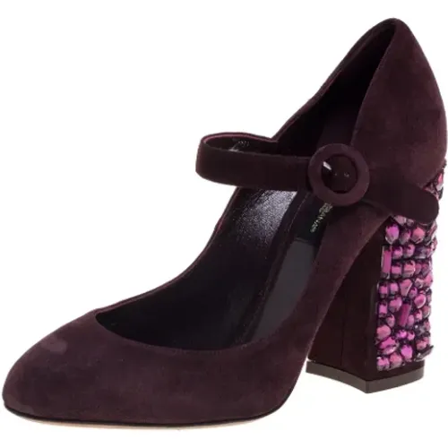 Pre-owned Suede heels , female, Sizes: 3 UK - Dolce & Gabbana Pre-owned - Modalova