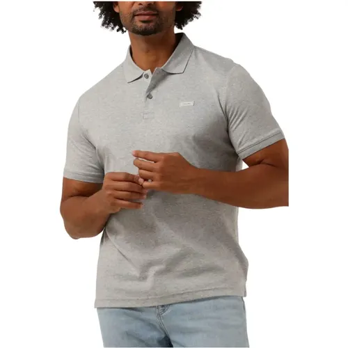 Herren Polo T-Shirts aus glatter Baumwolle , Herren, Größe: S - Calvin Klein - Modalova