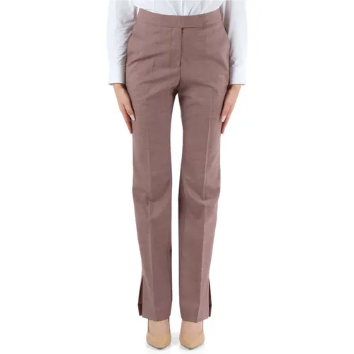 Virgin Wool Trousers with Button Closure , female, Sizes: 2XL, 4XL, M, 3XL, L, XL - Boss - Modalova