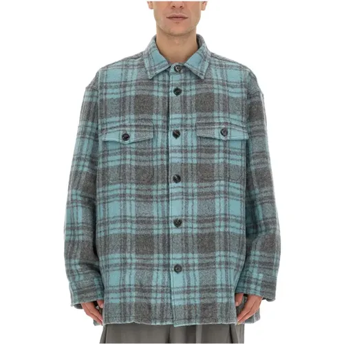 Virgin Wool Shirt Jacket Made in Portugal , male, Sizes: L - Ami Paris - Modalova