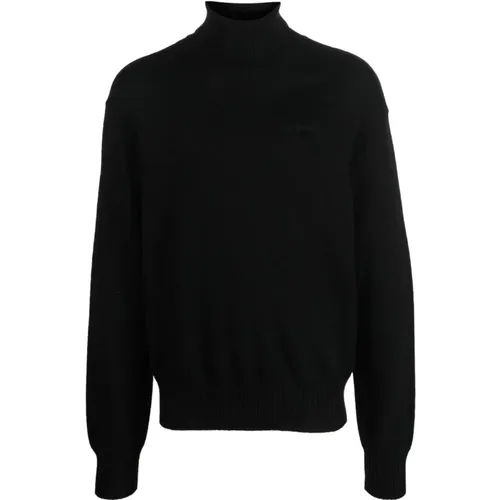 Wool Sweater with High Neck , male, Sizes: M, L - Off White - Modalova