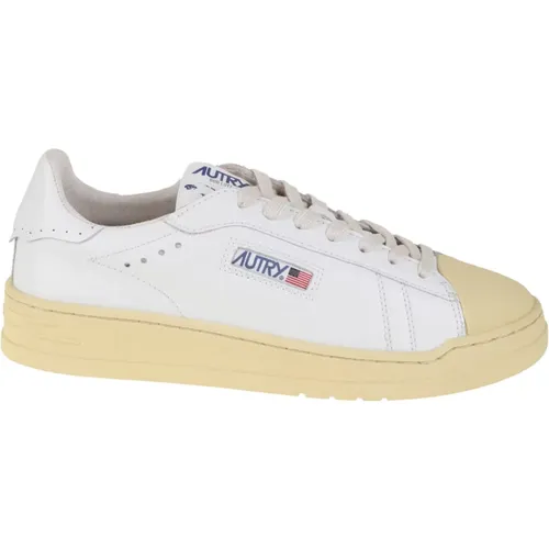 Leather Sneakers with Rubber Toe Insert , male, Sizes: 6 UK, 5 UK - Autry - Modalova