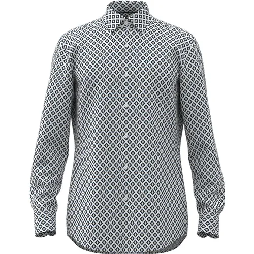 Slim Fit Patterned Shirt , male, Sizes: 2XL, M, 3XL - Hugo Boss - Modalova