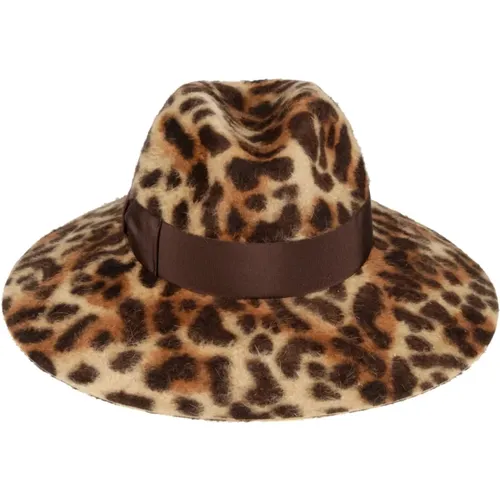 Leopard Print Felt Hat , female, Sizes: M - Borsalino - Modalova