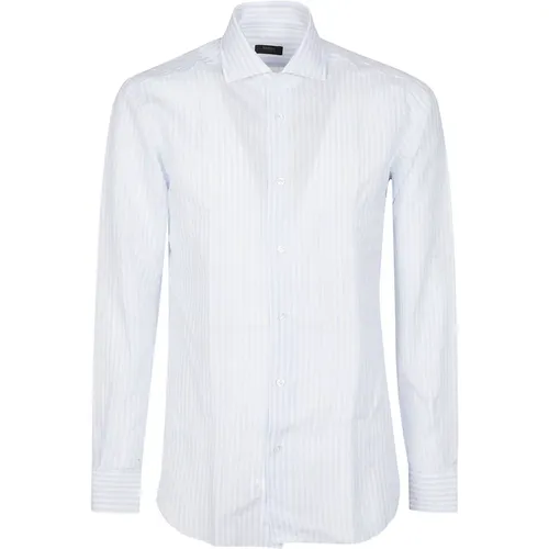 Striped Neck Shirt , male, Sizes: M, 2XL, 4XL, 3XL - Barba Napoli - Modalova