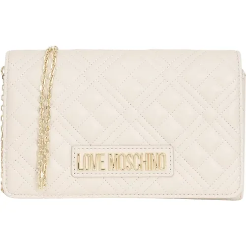 Gesteppte Tageshandtasche mit Kettenriemen , Damen, Größe: ONE Size - Love Moschino - Modalova