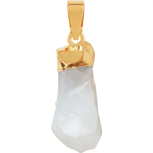 Moonstone Pendant with Box Chain , female, Sizes: ONE SIZE - Crystal Haze - Modalova