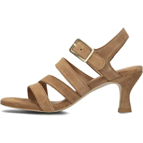 Cognac Suede Sandal Lara , Damen, Größe: 41 EU - Via Vai - Modalova