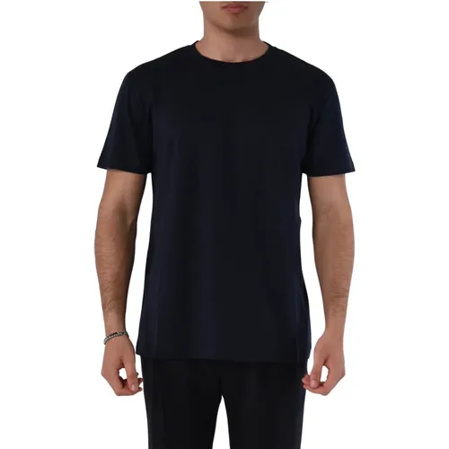 Baumwoll T-Shirt mit Rundhalsausschnitt , Herren, Größe: XL - Roberto Collina - Modalova