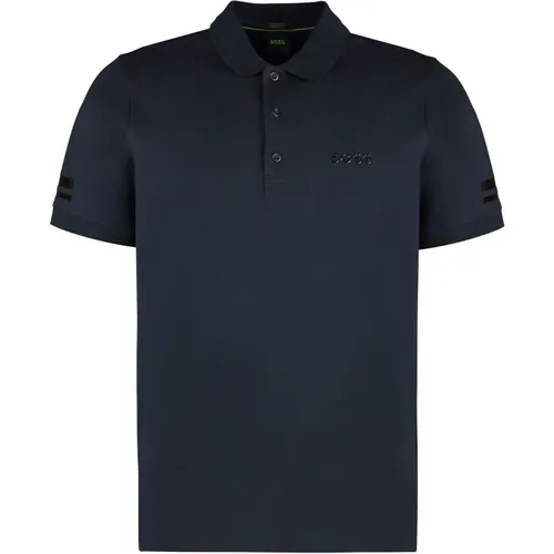 Geripptes Baumwoll-Poloshirt - Hugo Boss - Modalova