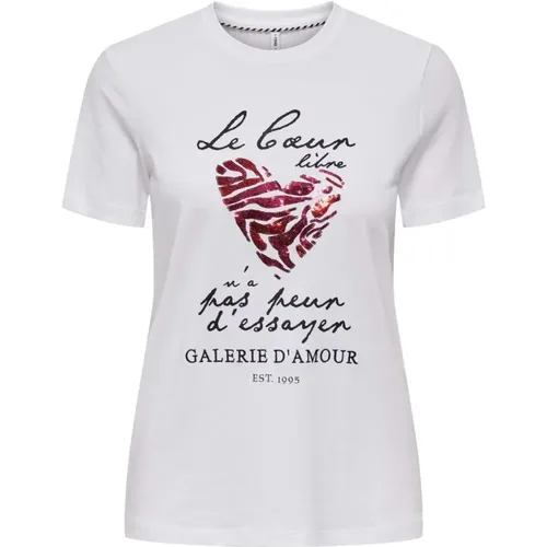 T-Shirt , Damen, Größe: XS - Only - Modalova