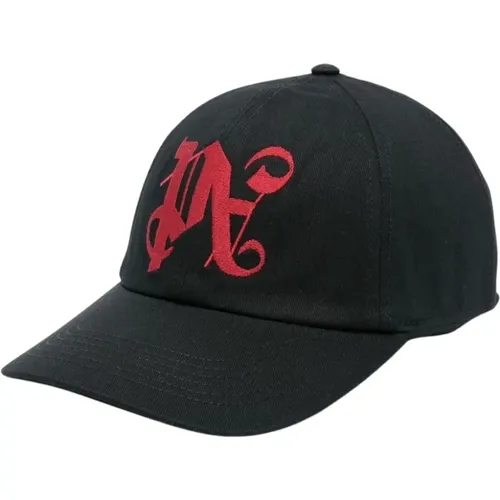 Embroidered Logo Cotton Hats , male, Sizes: ONE SIZE - Palm Angels - Modalova