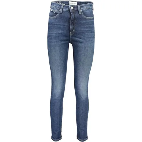 High Rise Skinny Jeans Gewaschenes Logo - Calvin Klein - Modalova