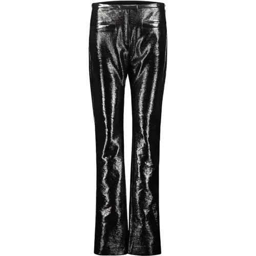 Slim Fit Vinyl Tailored Pants , female, Sizes: S, XS, M - Courrèges - Modalova