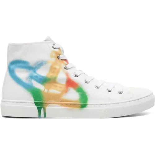 Hochgeschnittene Sneakers in mit Spray-Effekt , Herren, Größe: 40 EU - Vivienne Westwood - Modalova