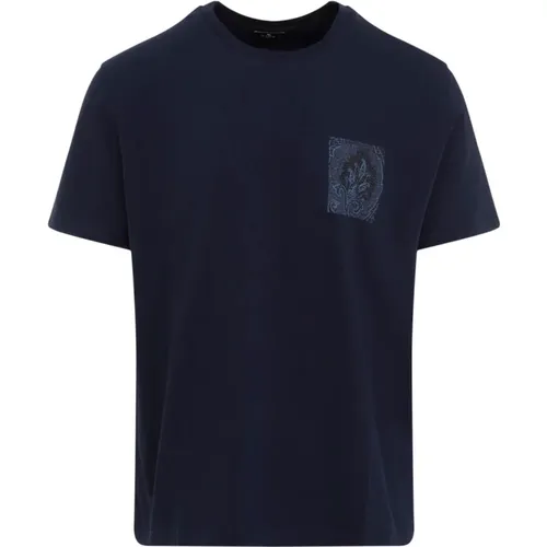 Blaues T-Shirt für Männer Etro - ETRO - Modalova