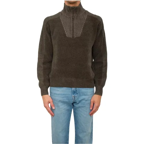 Grüner Pullover Sweater Stilvolle Mode , Herren, Größe: M - Armani Exchange - Modalova