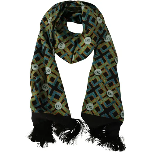 Elegant Silk Scarf Men , male, Sizes: ONE SIZE - Dolce & Gabbana - Modalova