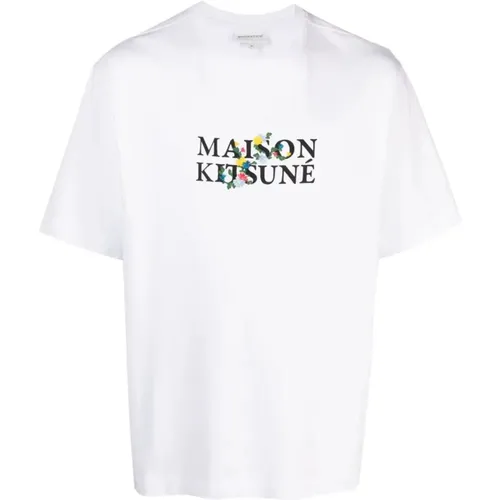 T-Shirts , male, Sizes: S, XL, M, L - Maison Kitsuné - Modalova