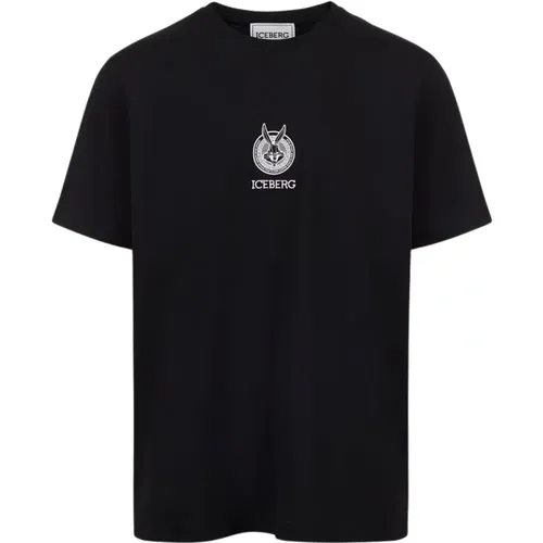 T-Shirt mit Cartoon-Grafik und Logo , Herren, Größe: S - Iceberg - Modalova