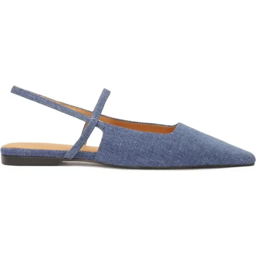 Flache Denim-Pumps mit verlängerter Nase - Kazar - Modalova