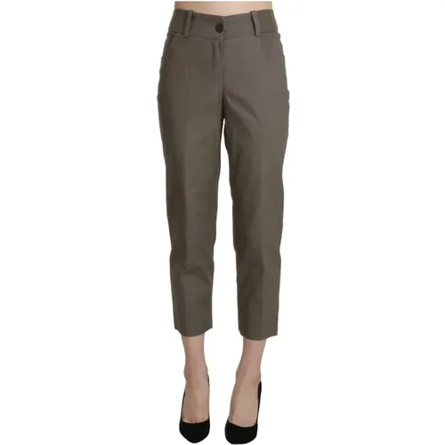 Elegante High-Waist-Cropped-Hose in Grau - BENCIVENGA - Modalova